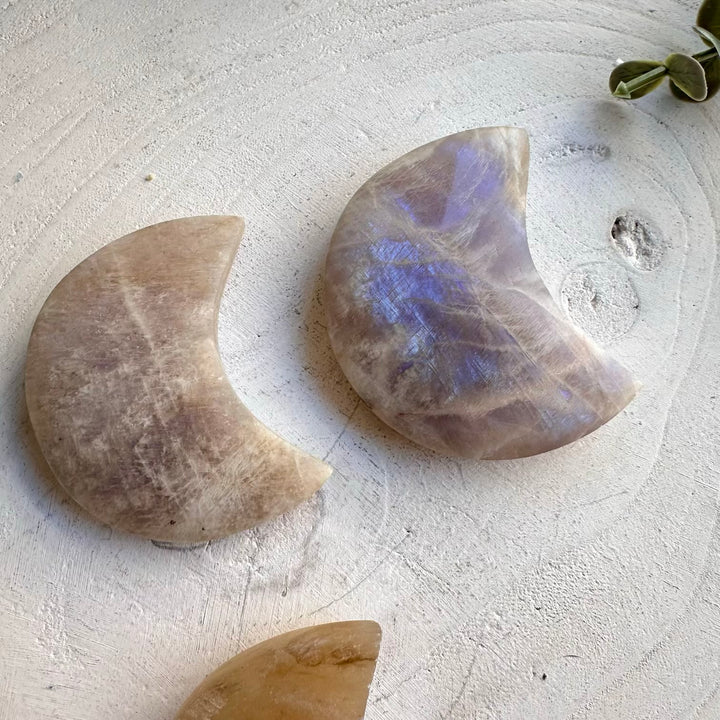 Moonstone moon crystal specimen carving