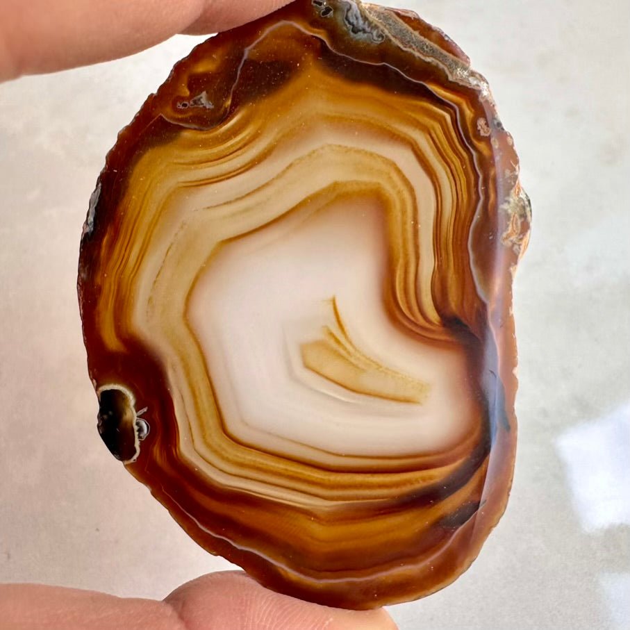 Agate Slice – Natural Polished Crystal Stone for Decor, Energy Balancing & Crafts - FairyGardenGlow