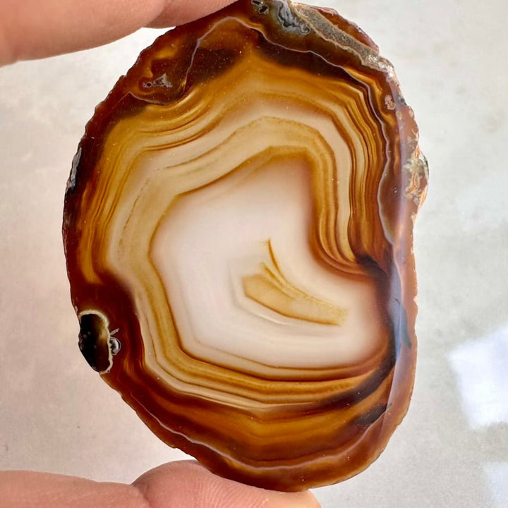 Agate Slice – Natural Polished Crystal Stone for Decor, Energy Balancing & Crafts - FairyGardenGlow