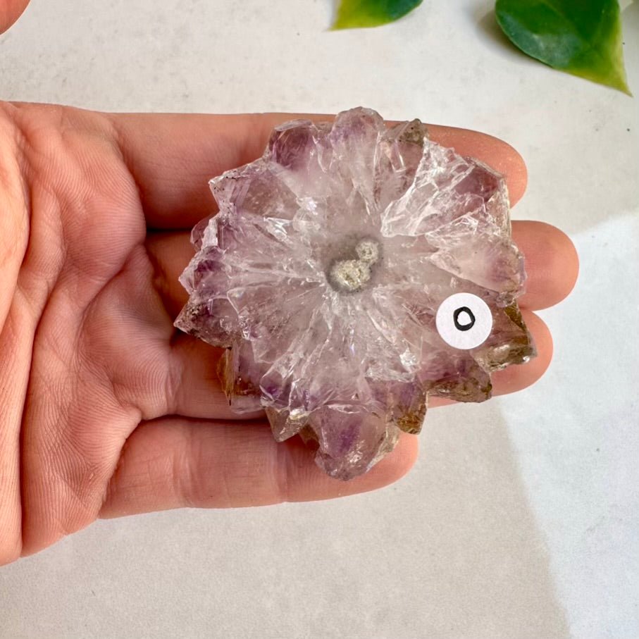 Amethyst Stalactite Slice, Amethyst Healing Crystals, Natural Amethyst Flower - FairyGardenGlow