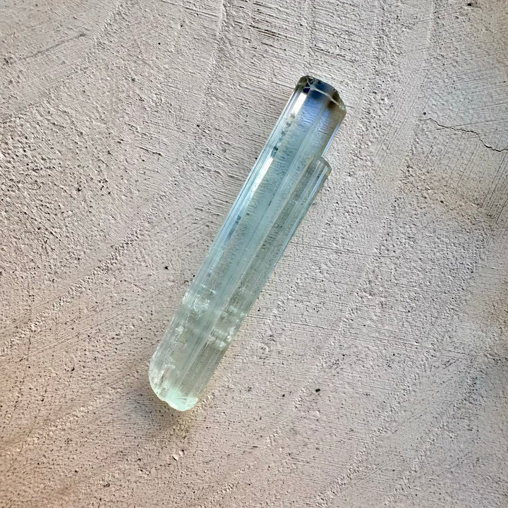 Natural aquamarine mineral crystal specimen