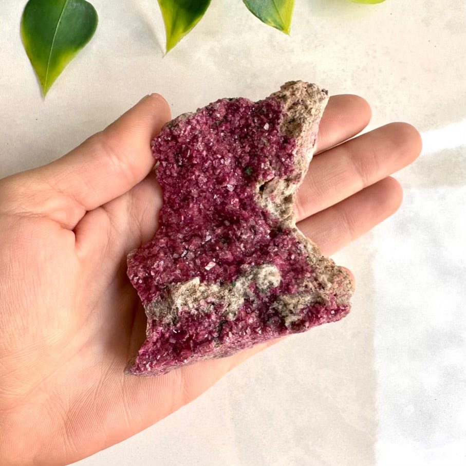 Cobalto Calcite Specimen – Natural Pink Calcite Crystal Cluster (Both Sides) for Love & Healing - FairyGardenGlow