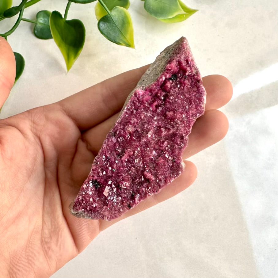 Cobalto Calcite Mineral Specimen – Natural Pink Calcite Rough Crystal Cluster for Love & Emotional Healing - FairyGardenGlow