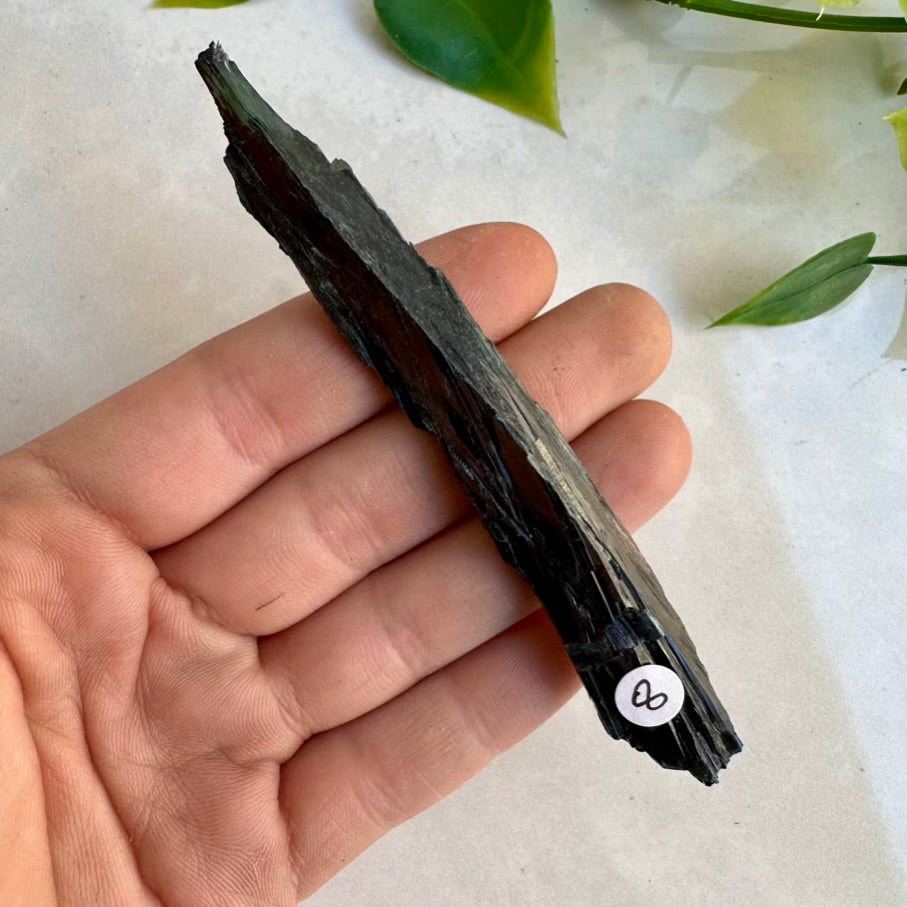 Natural Vivianite blade – large green healing crystal specimen