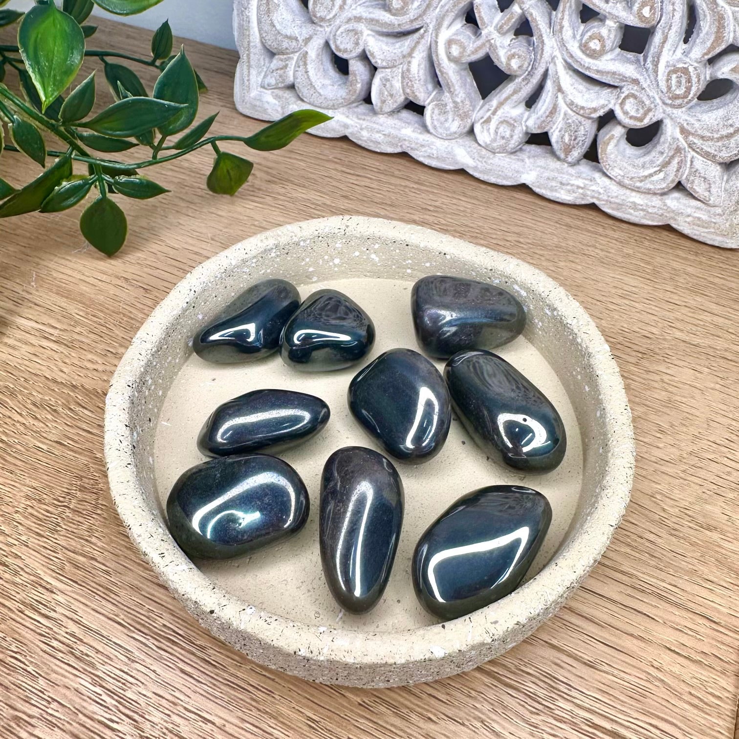 Natural hematite crystal for mental clarity and stability