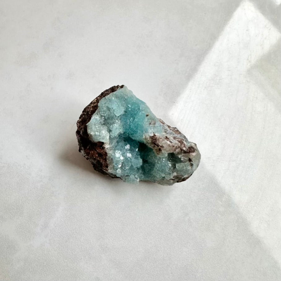 Natural Blue Hemimorphite cluster with mineral formations