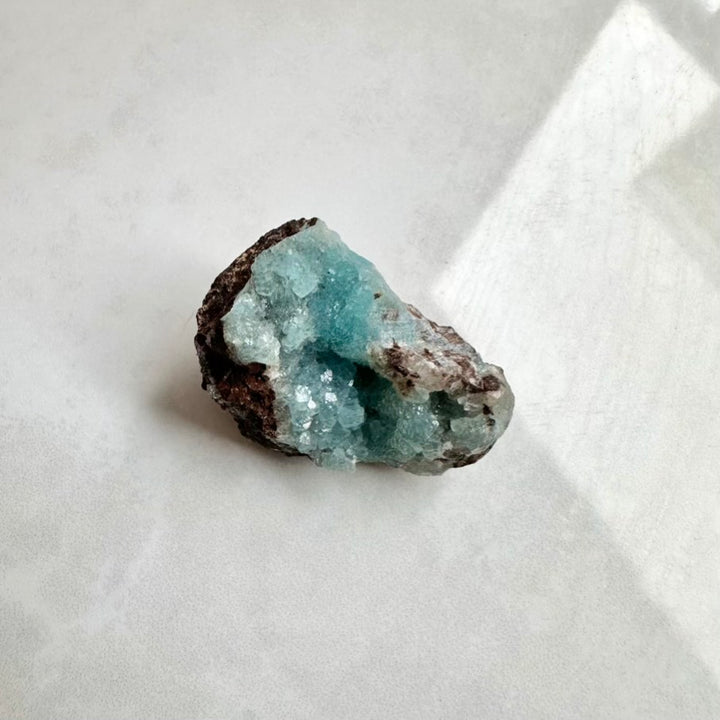 Natural Blue Hemimorphite cluster with mineral formations