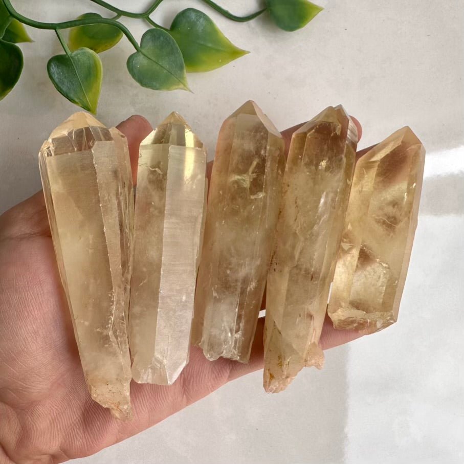 Kundalini Citrine Point – Natural Raw Citrine Crystal Wand for Manifestation, Abundance & Energy Activation - FairyGardenGlow