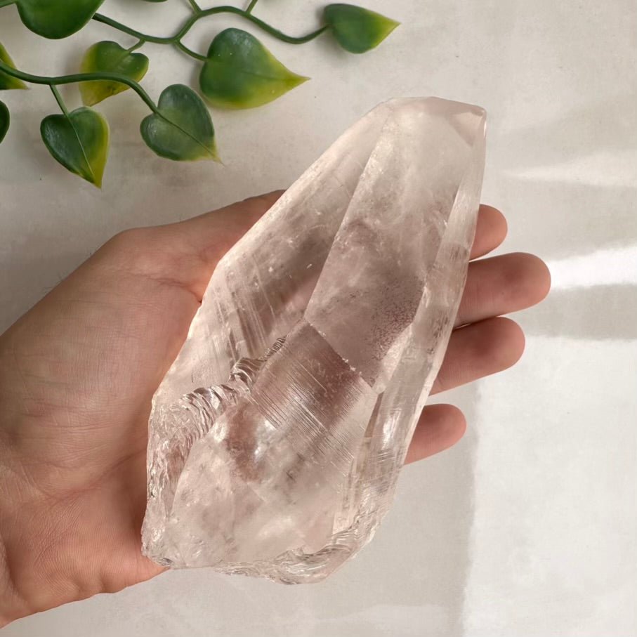 Large Lemurian Seed Quartz Point – Natural Lemurian Crystal for Spiritual Connection, Clarity & Higher Consciousness - FairyGardenGlow