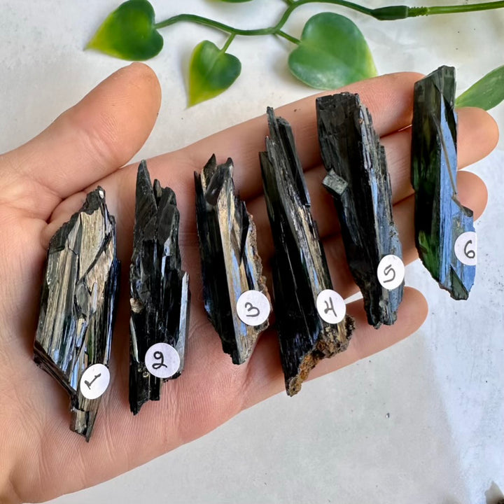 Vivianite mineral – small natural crystal with blue-green tones