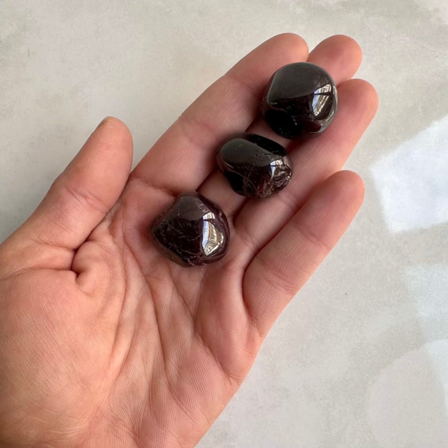 Red Garnet Polished Crystal – Natural Garnet Stone, Healing Crystal for Passion, Courage & Vitality (1 or 5 Pieces) - FairyGardenGlow