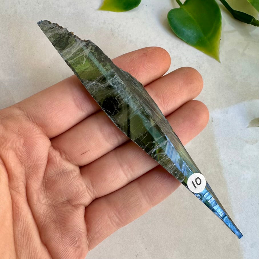 Large Vivianite specimen – raw green crystal for collection or healing