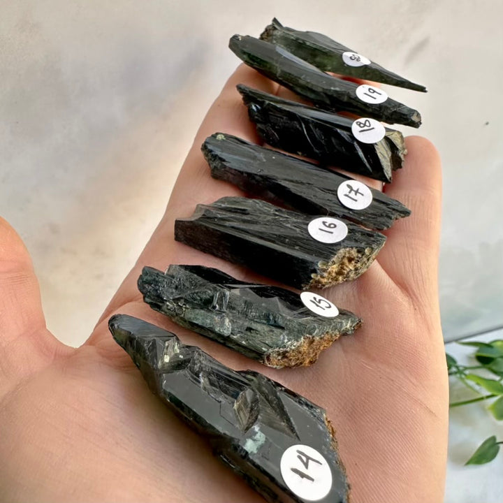 Vivianite crystal specimen – natural raw green stone for collectors