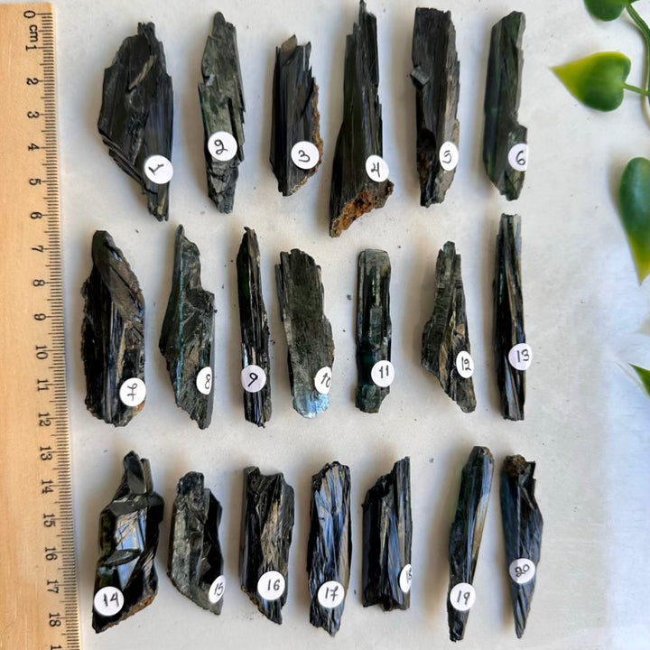 Natural green Vivianite mineral – raw crystal specimen for collectors