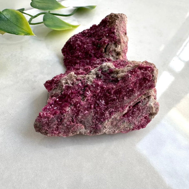 Cobalto Calcite Specimen – Natural Pink Calcite Crystal Cluster (Both Sides) for Love & Healing - FairyGardenGlow