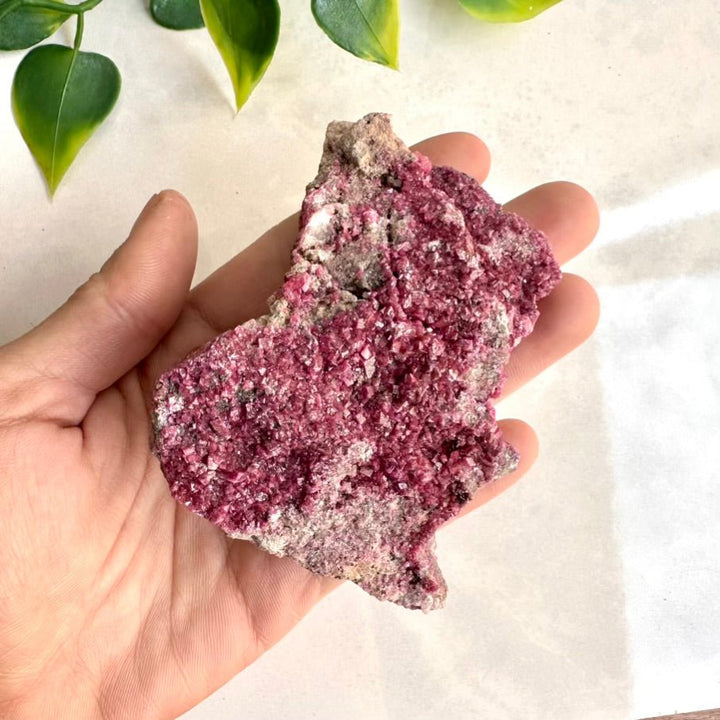 Cobalto Calcite Specimen – Natural Pink Calcite Crystal Cluster (Both Sides) for Love & Healing - FairyGardenGlow