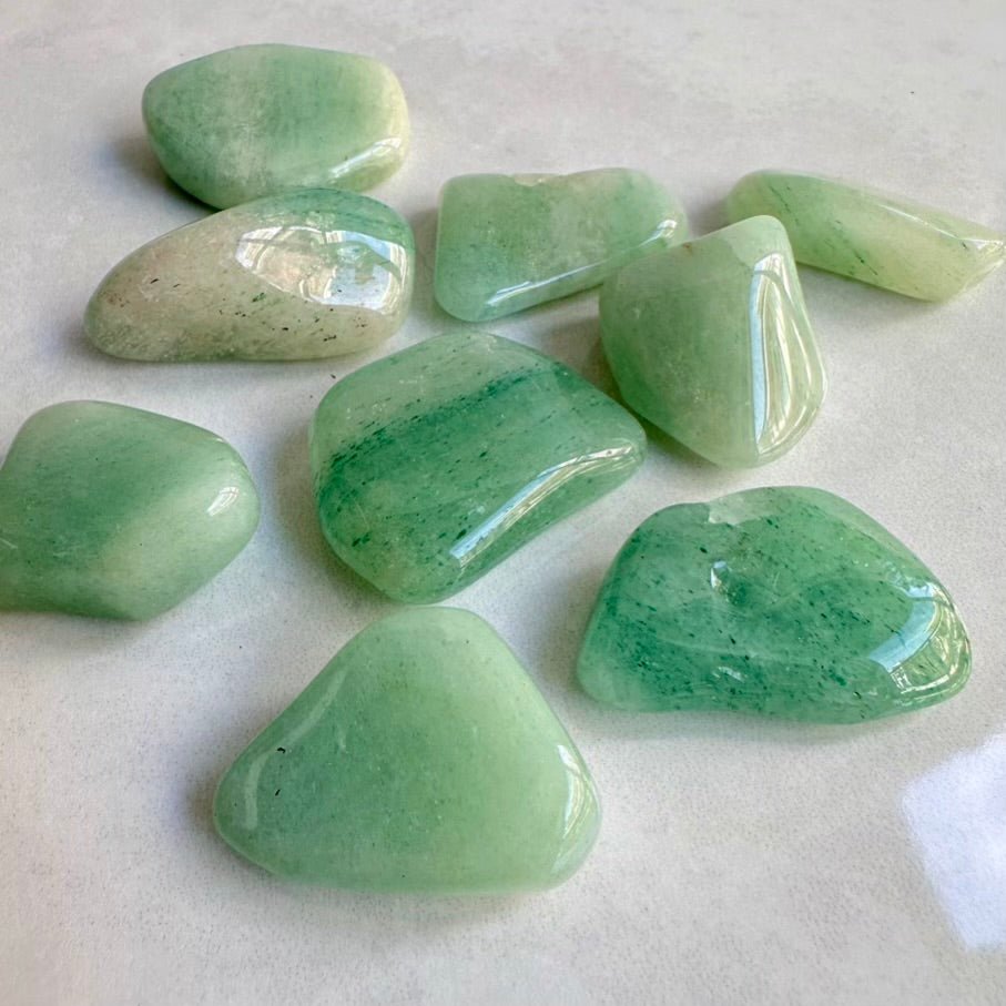 Green Aventurine Polished Stone – Natural Aventurine Healing Crystal for Luck, Growth & Emotional Balance (1 or 5 Pieces) - FairyGardenGlow