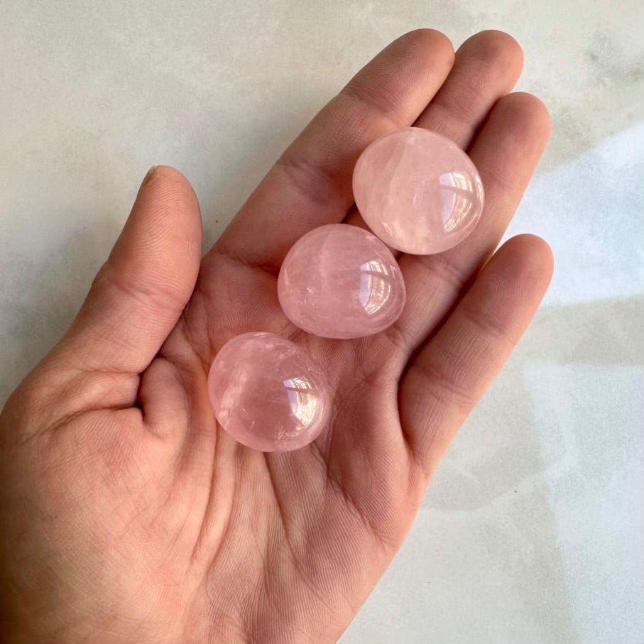 Rose Quartz Crystal – Natural Polished Gemstone A - Quality for Love, Healing & Self - Compassion (1 or 5 Pieces) - FairyGardenGlow
