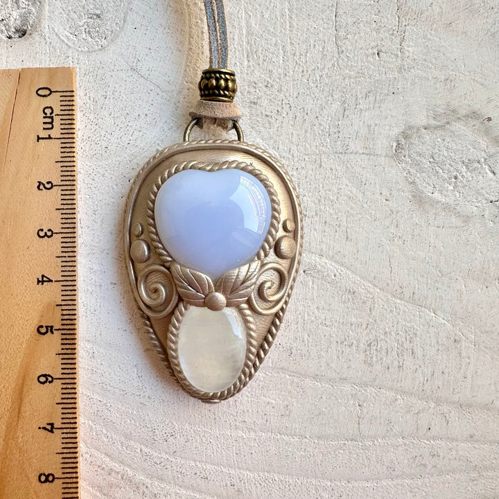 Statement crystal necklace handmade and one of a kind