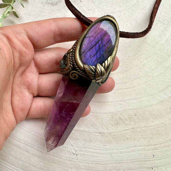 Crystal wand designed for intuition transformation and protection