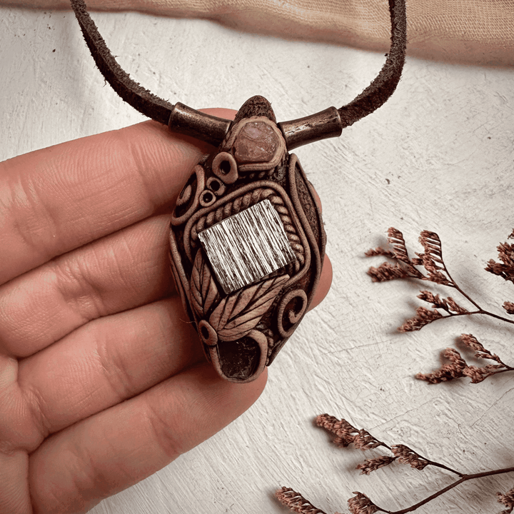 Pyrite Ruby and Tanzanite Necklace - FairyGardenGlow