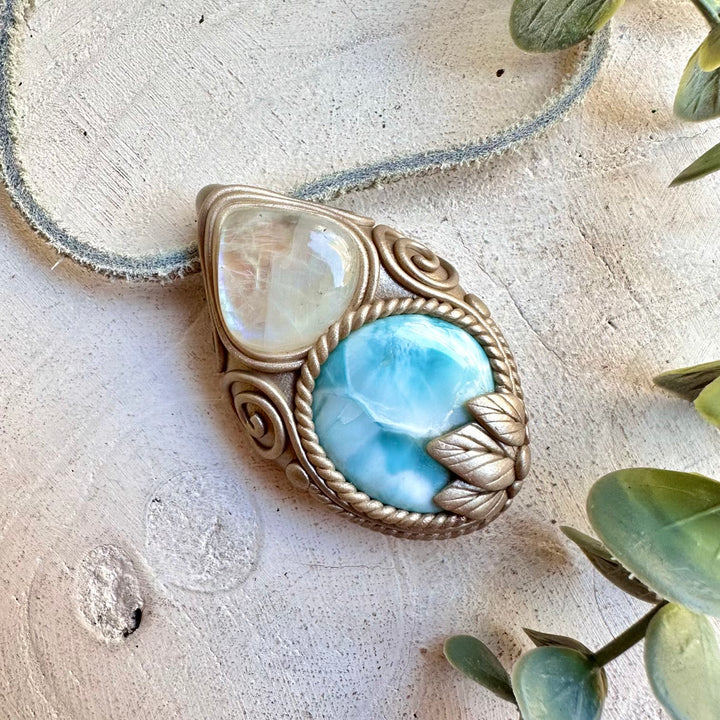 Boho jewelry protection amulet necklace divine feminine crystal healing