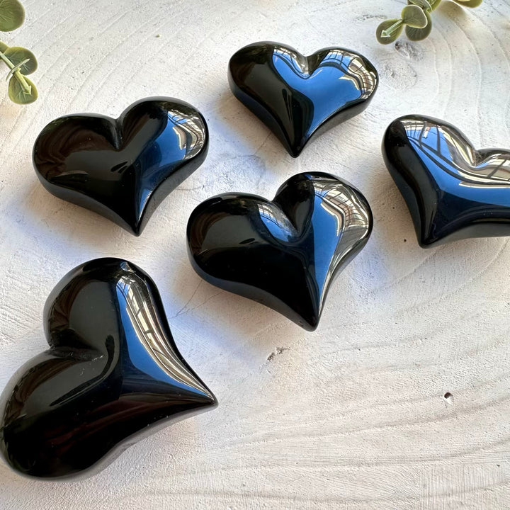 Rainbow obsidian crystal heart decorative mineral piece