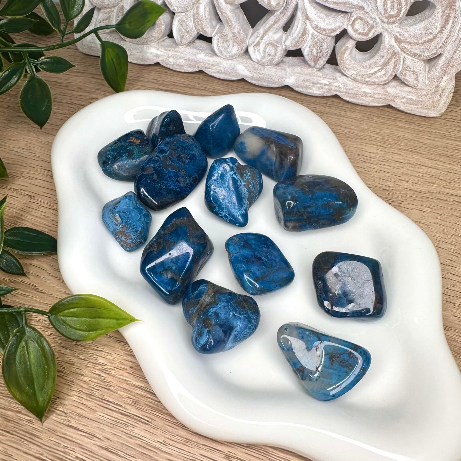 Blue shattuckite stone for truth and intuitive guidance
