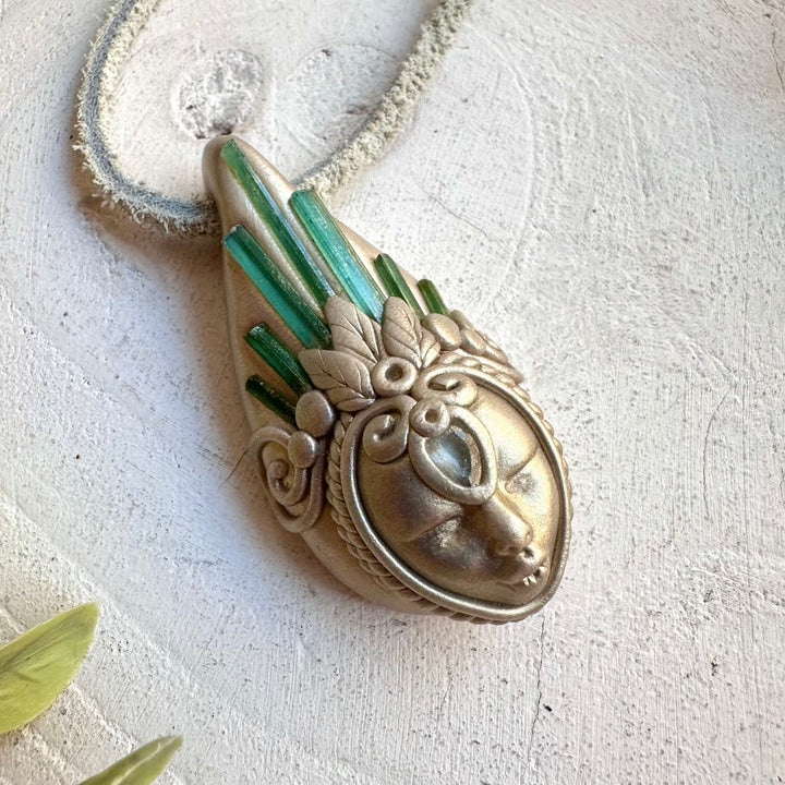 Metaphysical crystal jewelry handmade goddess necklace