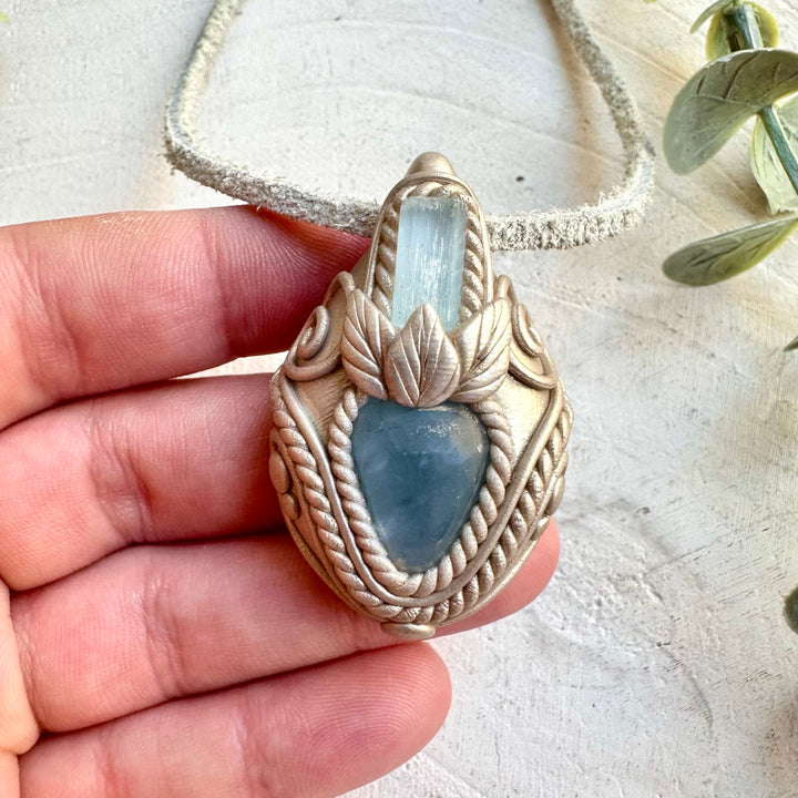Metaphysical crystal jewelry handmade boho gemstone necklace