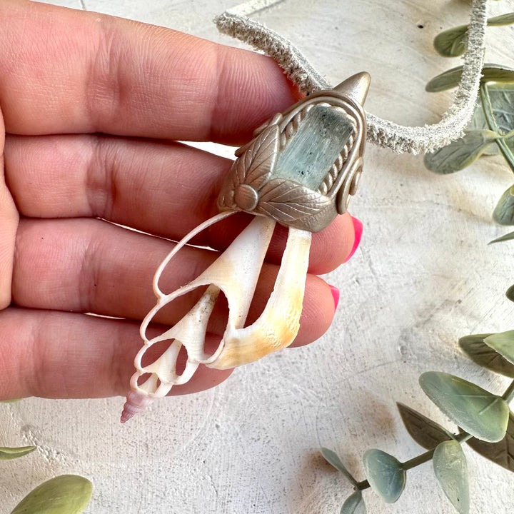 Healing stone necklace crystal talisman for serenity and emotional flow