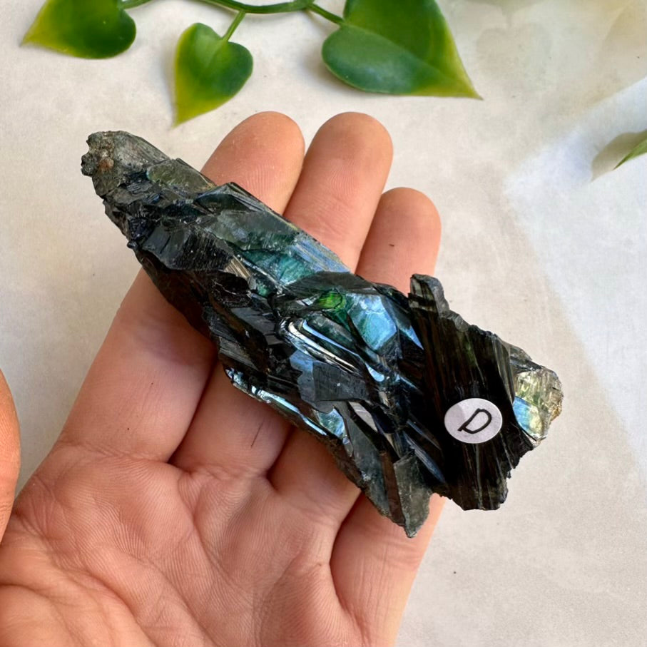 Vivianite mineral cluster – natural raw green crystal specimen