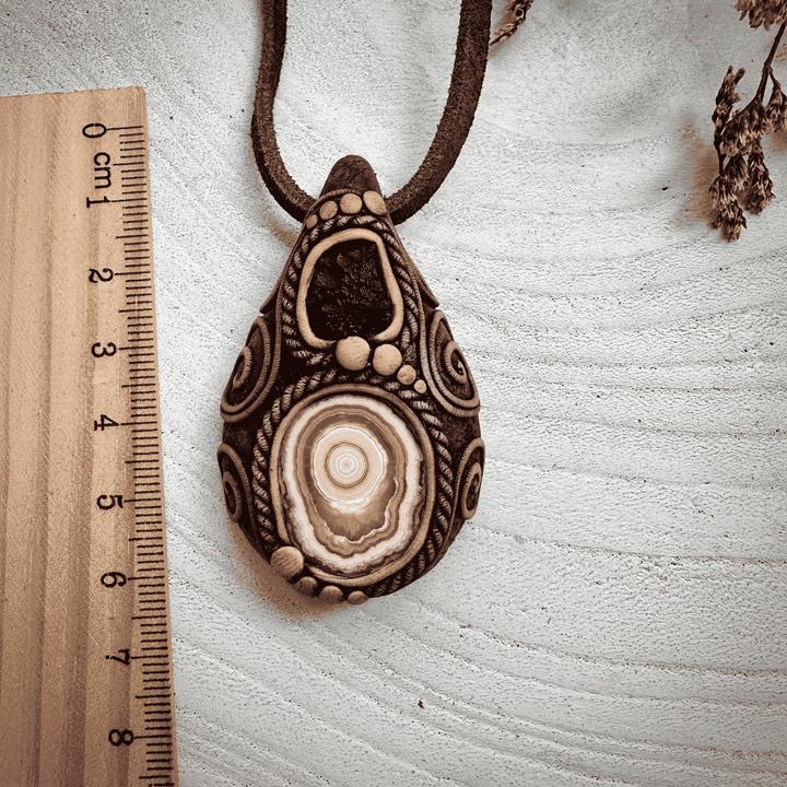 Rhodochrosite Stalactite and Moldavite Necklace - FairyGardenGlow
