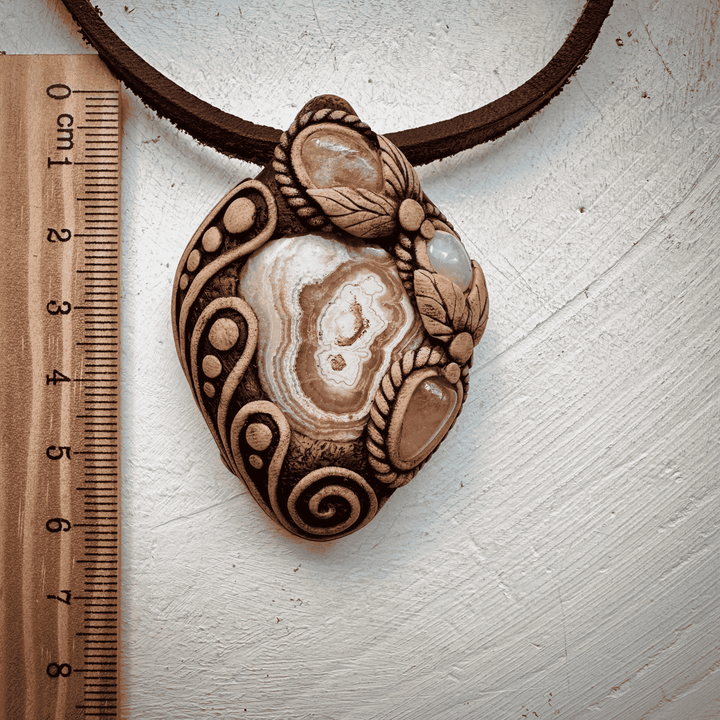 Rhodochrosite Morganite and Opal Necklace - FairyGardenGlow