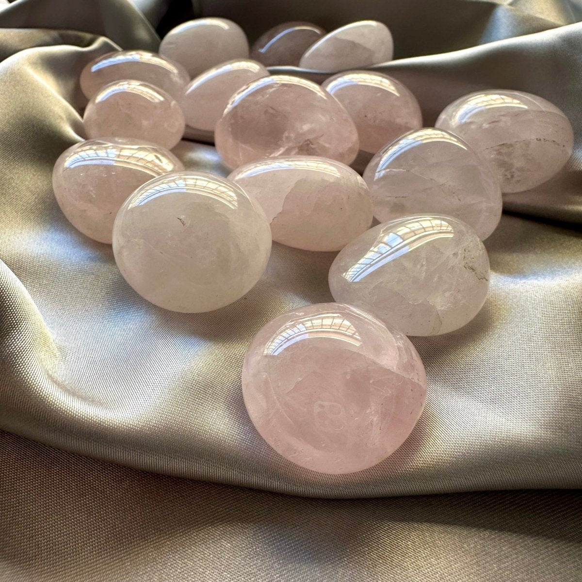 Rose Quartz Polished Stone – Natural Pink Healing Crystal for Love, Peace & Emotional Balance (1 or 5 Pieces Set) - FairyGardenGlow