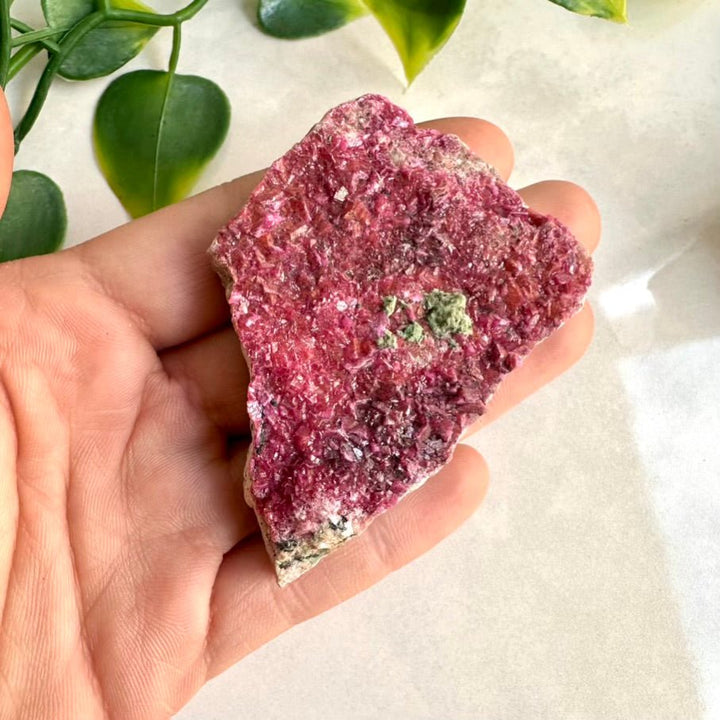 Cobalto Calcite Mineral Specimen – Natural Pink Calcite Rough Crystal Cluster for Love & Emotional Healing - FairyGardenGlow