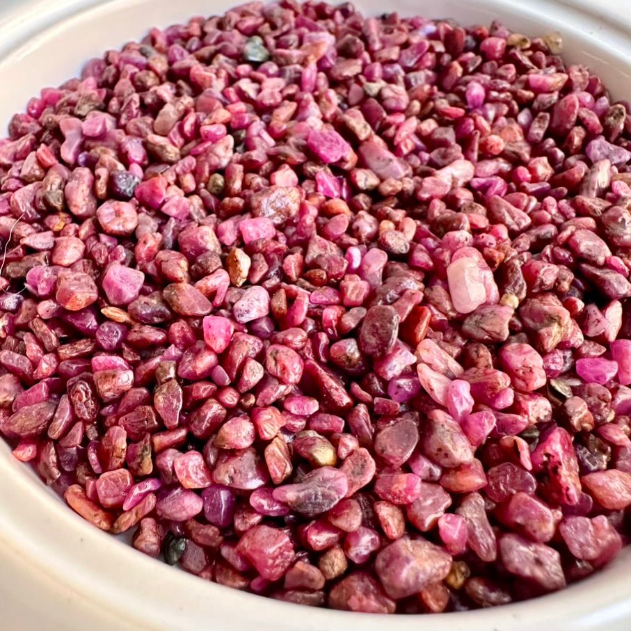 Ruby Chips – Natural Ruby Stones Lot, Small Healing Crystals for Passion, Courage & Vitality - FairyGardenGlow