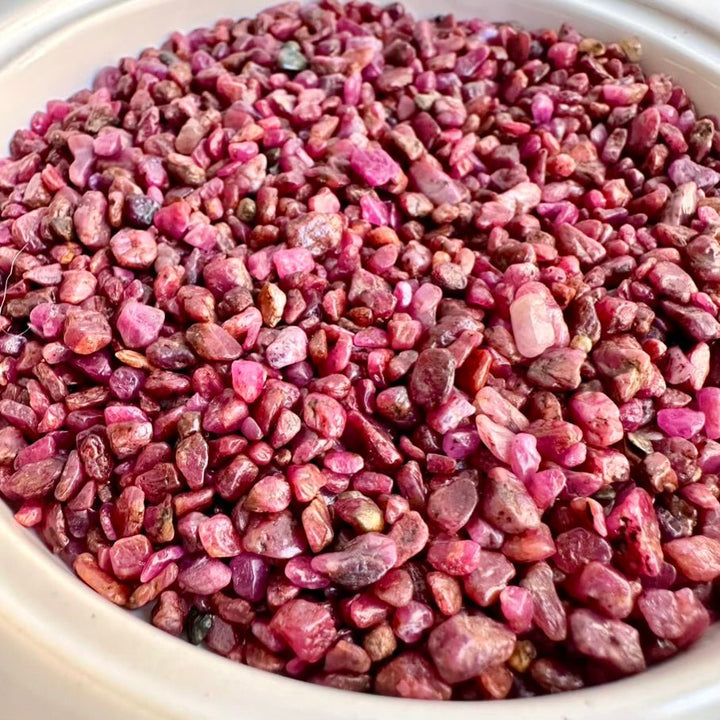 Ruby Chips – Natural Ruby Stones Lot, Small Healing Crystals for Passion, Courage & Vitality - FairyGardenGlow