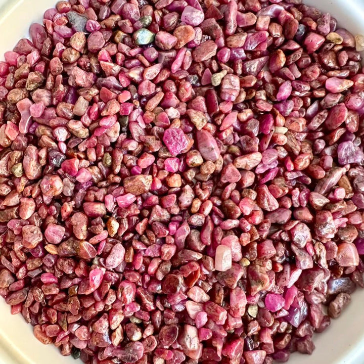 Ruby Chips – Natural Ruby Stones Lot, Small Healing Crystals for Passion, Courage & Vitality - FairyGardenGlow