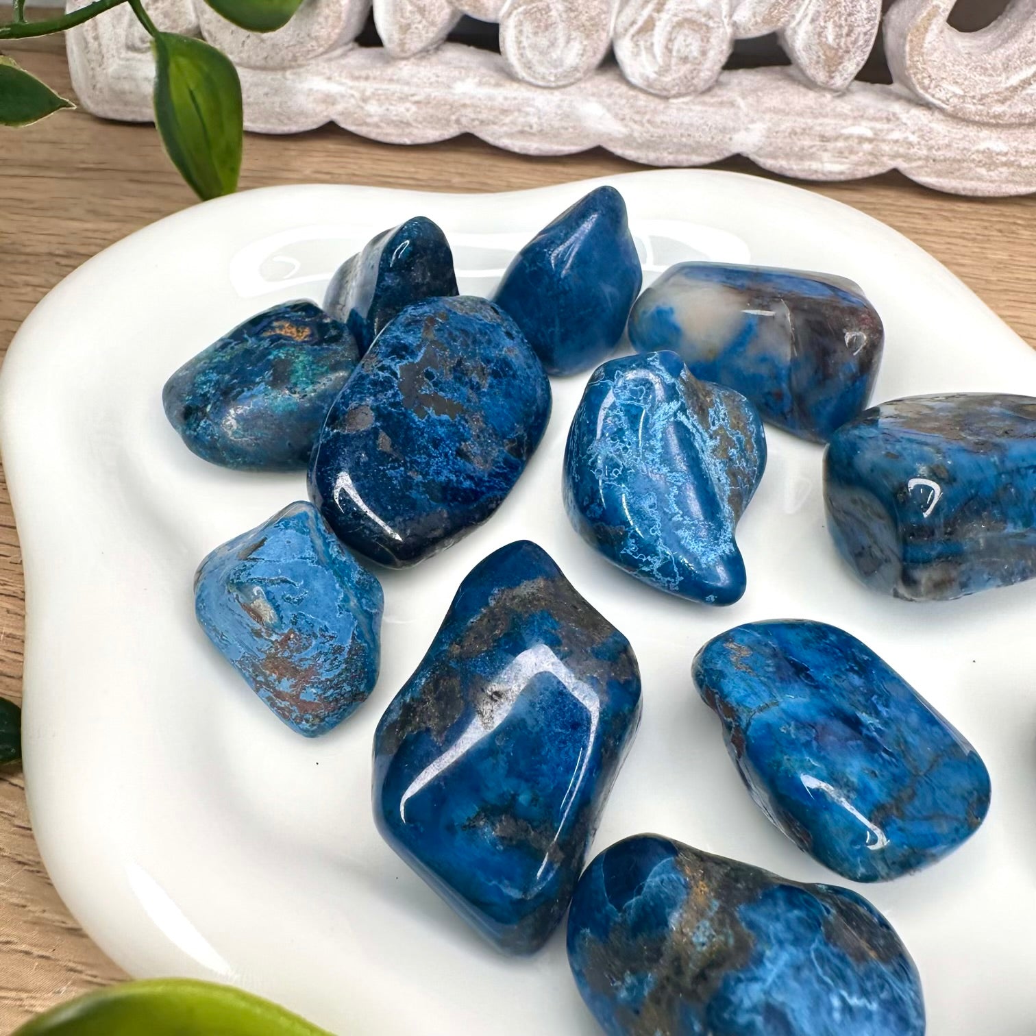 Shattuckite polished stone for intuition and spiritual communication
