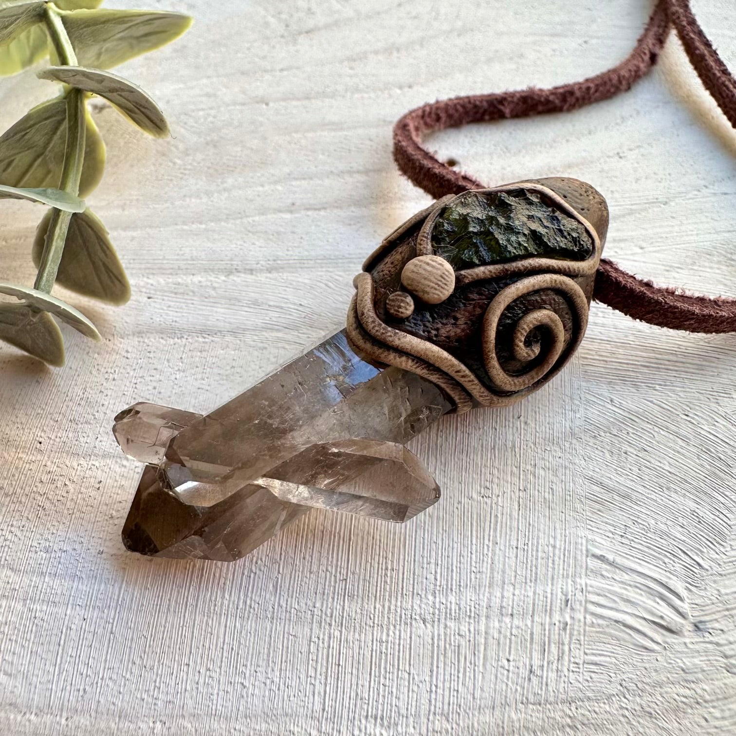 Crystal necklace designed for protection and spiritual growth