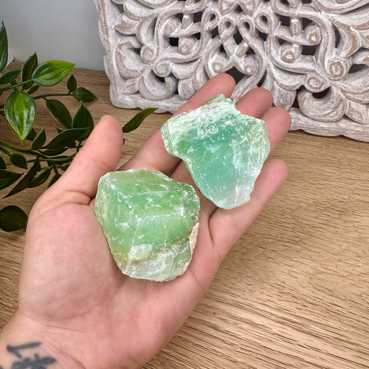 Green calcite gemstone for meditation and spiritual wellness
Natural calcite stone with soothing energy