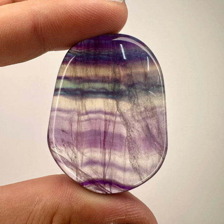 Fluorite stone with natural rainbow patterns