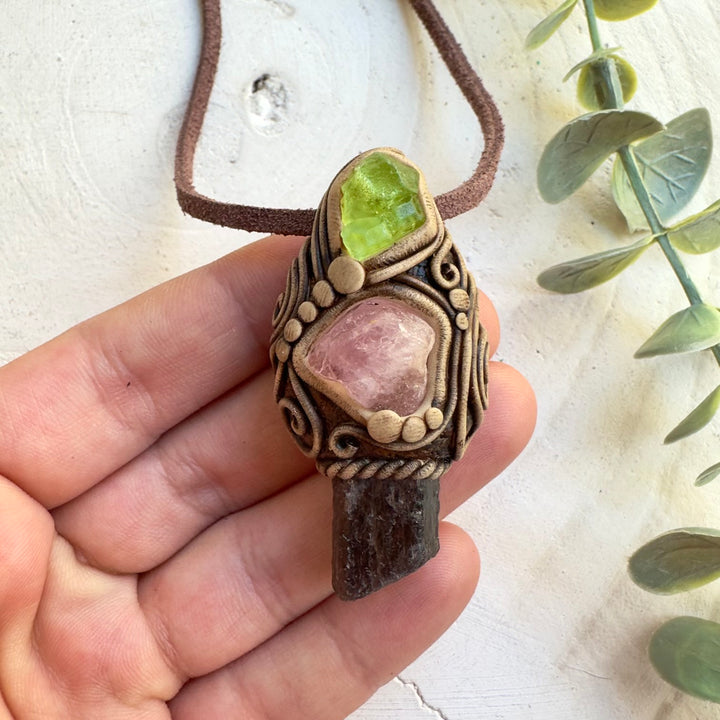 Natural gemstone pendant for clarity and emotional healing
