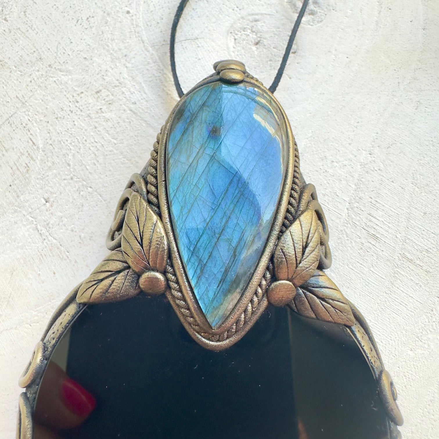 Handmade mystical wall decor with crystals