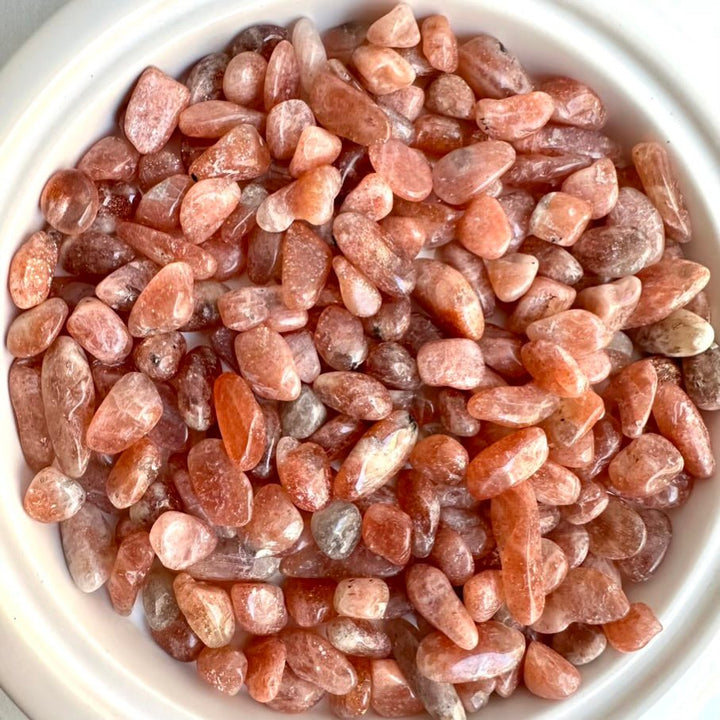 Sunstone Chips – Natural Small Polished Crystals for Joy, Energy & Creativity (Crystal Lot for Jewelry Making) - FairyGardenGlow
