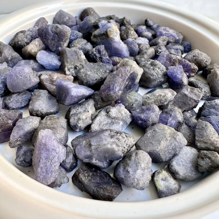 Raw Tanzanite Crystal Lot – Natural Tanzanite Stones from Tanzania, Rare Mineral Specimens for Healing & Transformation - FairyGardenGlow