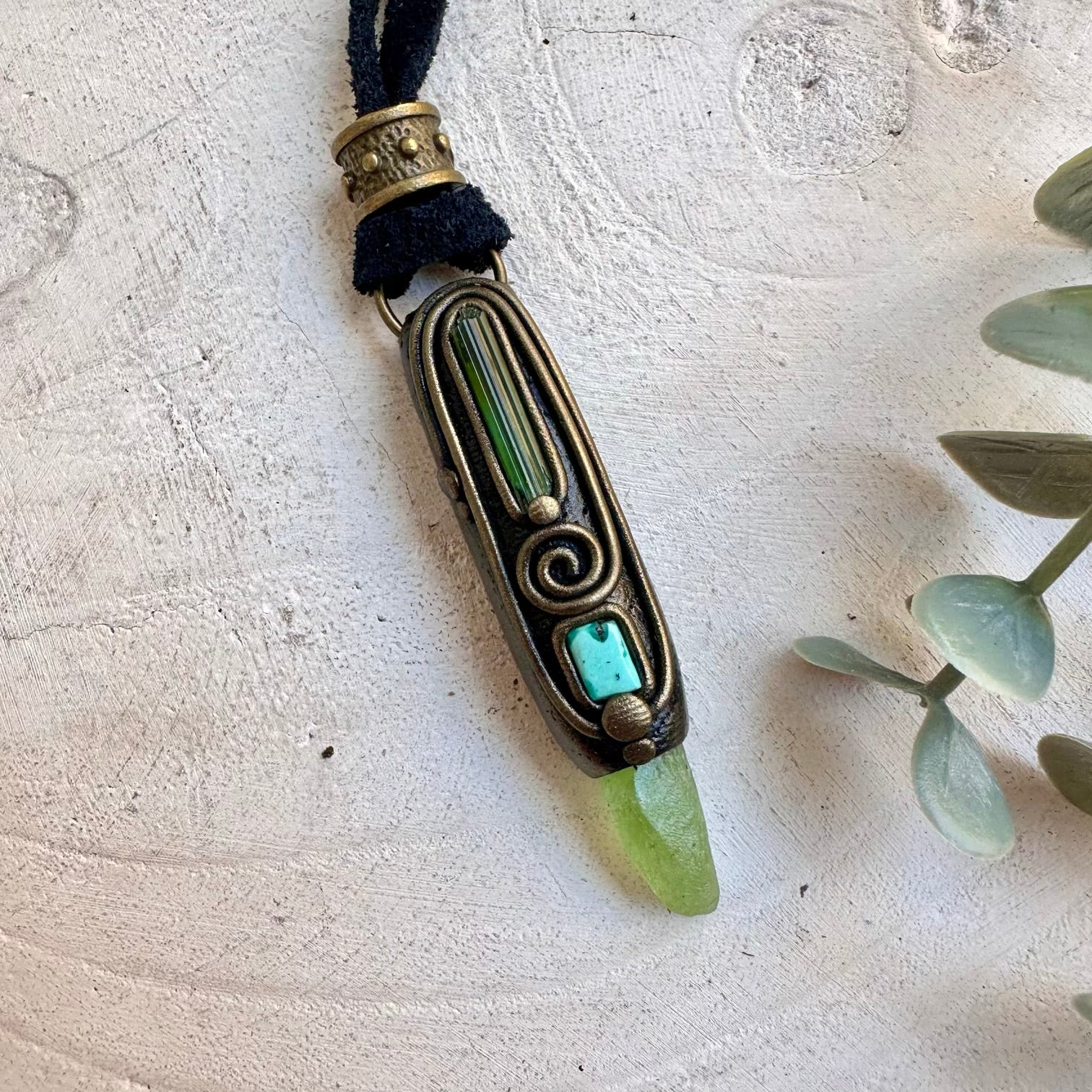 Spiritual necklace for heart healing, protection and abundance