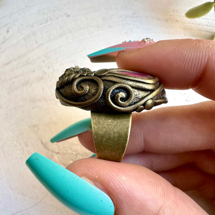 Crystal ring designed for spiritual awakening and emotional expansion