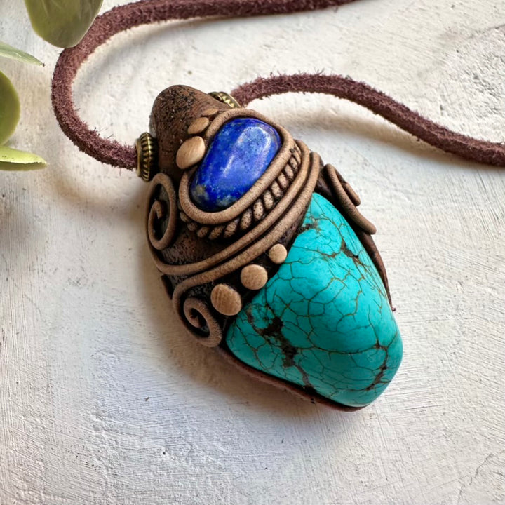 Unisex Crystal necklace designed for wisdom clarity and protection